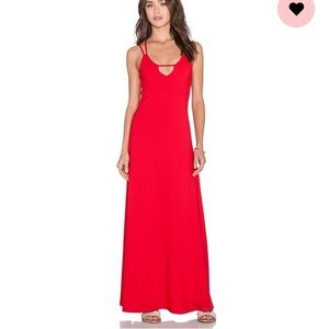 Revolve Leona Maxi Dress in Perfect Red